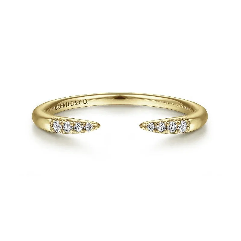 Exclusive Jewelry Offers – Sparkle For Less 14K Yellow Gold Open Diamond Tipped Stackable Ring Exclusive Jewelry Offers – Sparkle For Less 14K Yellow Gold Open Diamond Tipped Stackable Ring