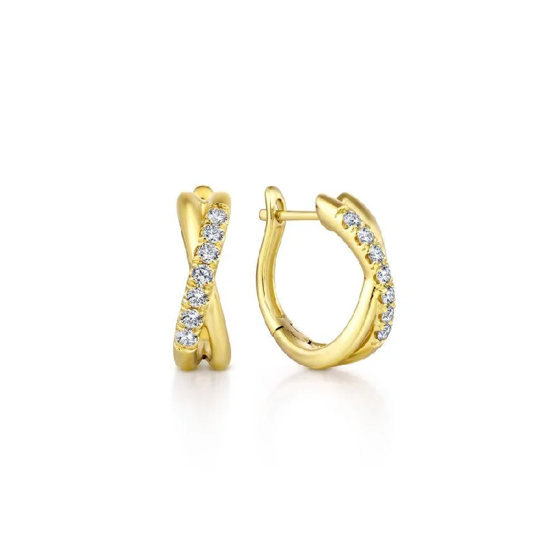 Limited-Stock Jewelry Sale – Once It's Gone, It's Gone 14K Yellow Gold Twisted 15mm Diamond Huggies Limited-Stock Jewelry Sale – Once It's Gone, It's Gone 14K Yellow Gold Twisted 15mm Diamond Huggies