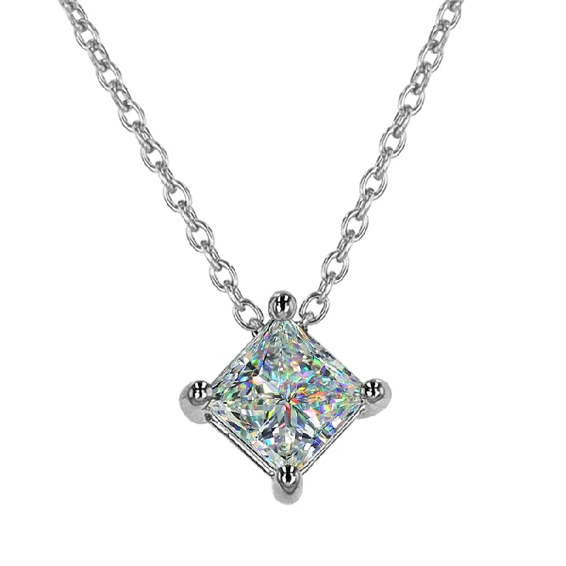 Chic And Stylish Jewelry At Discounted Prices 14KWG 1.00CT FOF PC DIA SOL PEND ON CHAIN Chic And Stylish Jewelry At Discounted Prices 14KWG 1.00CT FOF PC DIA SOL PEND ON CHAIN