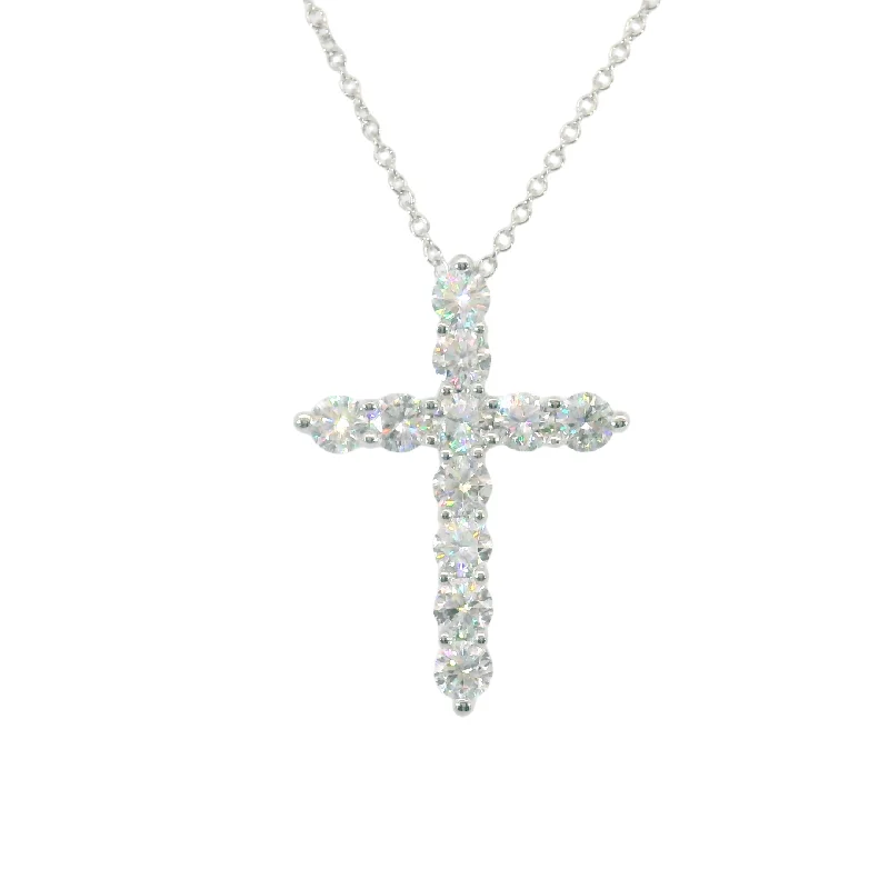 Must-Have Jewelry At Irresistible Discounts 14KWG 1.50CTW FOF RD DIA CROSS PEND ON CHAIN Must-Have Jewelry At Irresistible Discounts 14KWG 1.50CTW FOF RD DIA CROSS PEND ON CHAIN