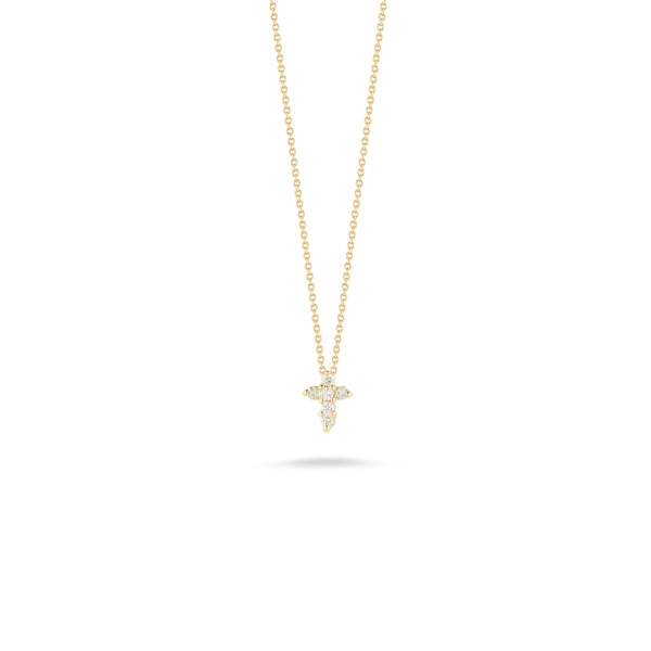 Gorgeous Jewelry, Limited-Time Savings 18K GOLD TINY TREASURES DIAMOND BABY CROSS NECKLACE