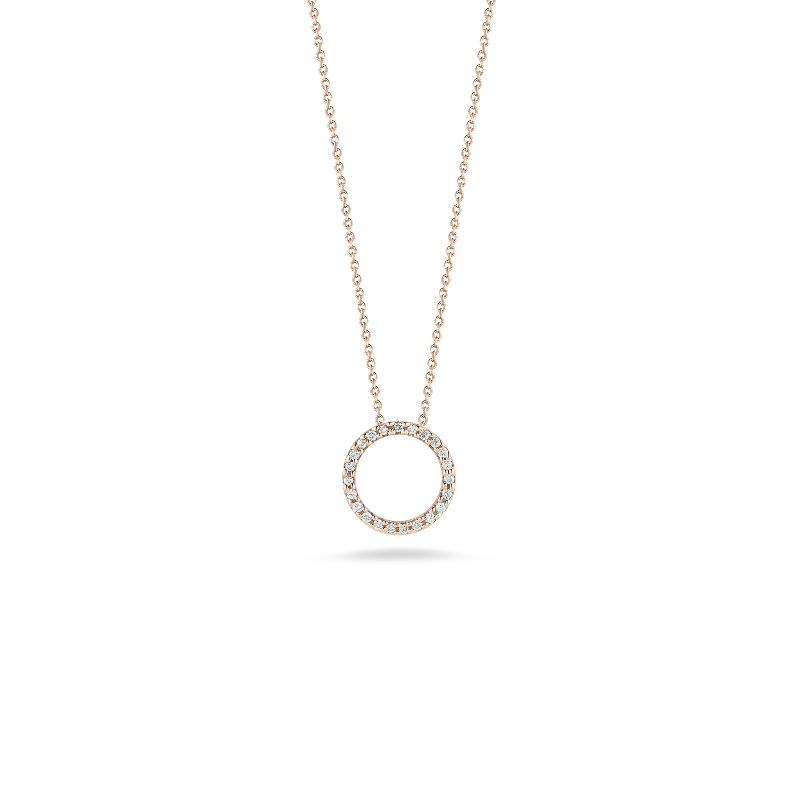 Exclusive Jewelry Markdowns – Limited-Time Offer 18k Rose Gold & Diamond Circle Necklace