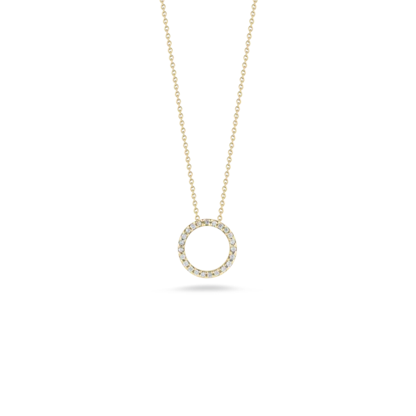 Don't Miss Out On Jaw-Dropping Jewelry Discounts 18K YELLOW GOLD TINY TREASURES SMALL DIAMOND CIRCLE NECKLACE