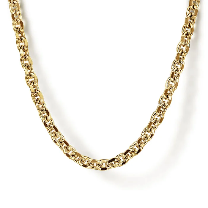 Grab Exquisite Jewelry At The Lowest Prices 20 Inch 14K Yellow Gold Hollow Mens Link Chain Necklace Grab Exquisite Jewelry At The Lowest Prices 20 Inch 14K Yellow Gold Hollow Mens Link Chain Necklace