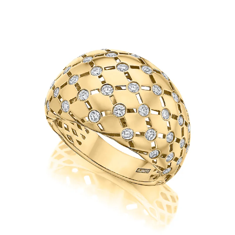 Personalized Jewelry Sale – Meaningful Gifts At Great Prices A. Jaffe 14k Diamond Studded Dome Tapered Ring