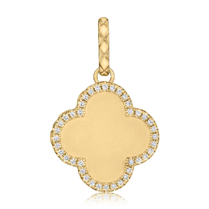 Fashion-Forward Jewelry At Incredible Prices A. Jaffe 14k Gold Clover Pendant Necklace with Diamonds