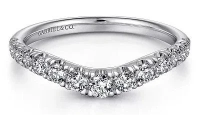 Fashion-Forward Jewelry At Incredible Prices Annecy - Curved 14K White Gold French Pave Set Diamond Wedding Band - 0.5 ct Fashion-Forward Jewelry At Incredible Prices Annecy - Curved 14K White Gold French Pave Set Diamond Wedding Band - 0.5 ct