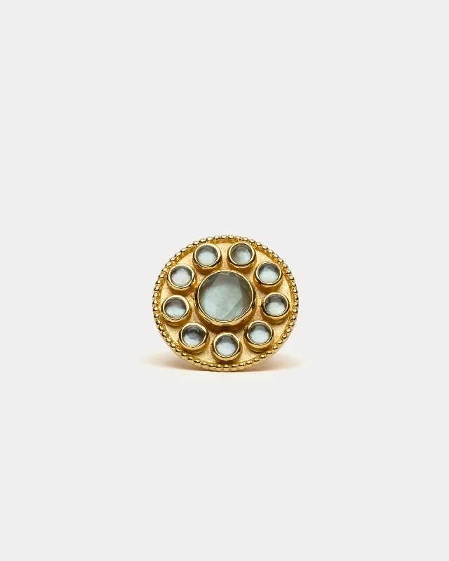 Everyday Jewelry Essentials Now On Sale Arden Medallion Ring Blue Sapphire