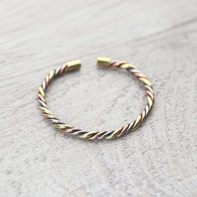 High-End Jewelry, Now More Affordable Than Ever Astrological Bangle Three Metal Bracelet High-End Jewelry, Now More Affordable Than Ever Astrological Bangle Three Metal Bracelet