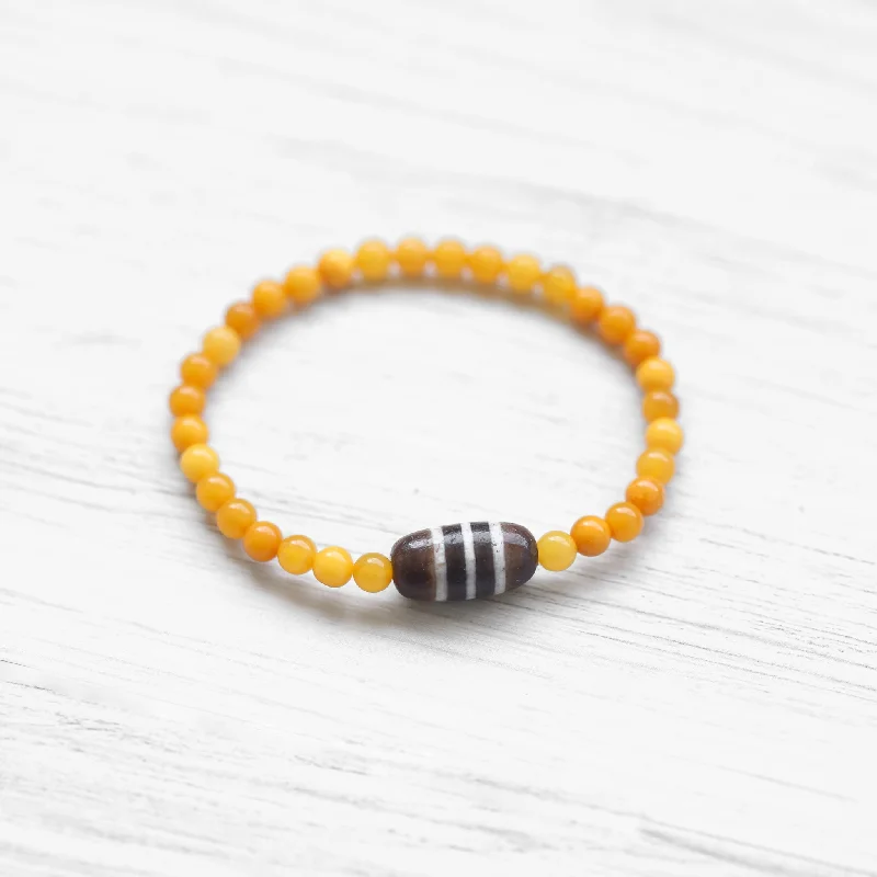 Shop Fine Jewelry With Amazing Deals Baltic Amber Striped Dzi Bracelet