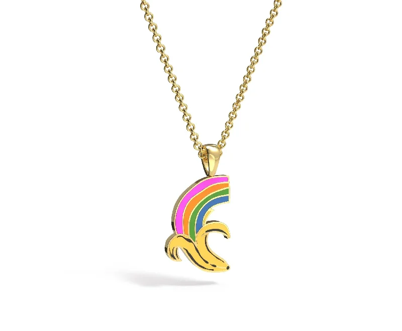 Limited-Stock Jewelry Sale – Once It's Gone, It's Gone Banana Rainbow Pendant