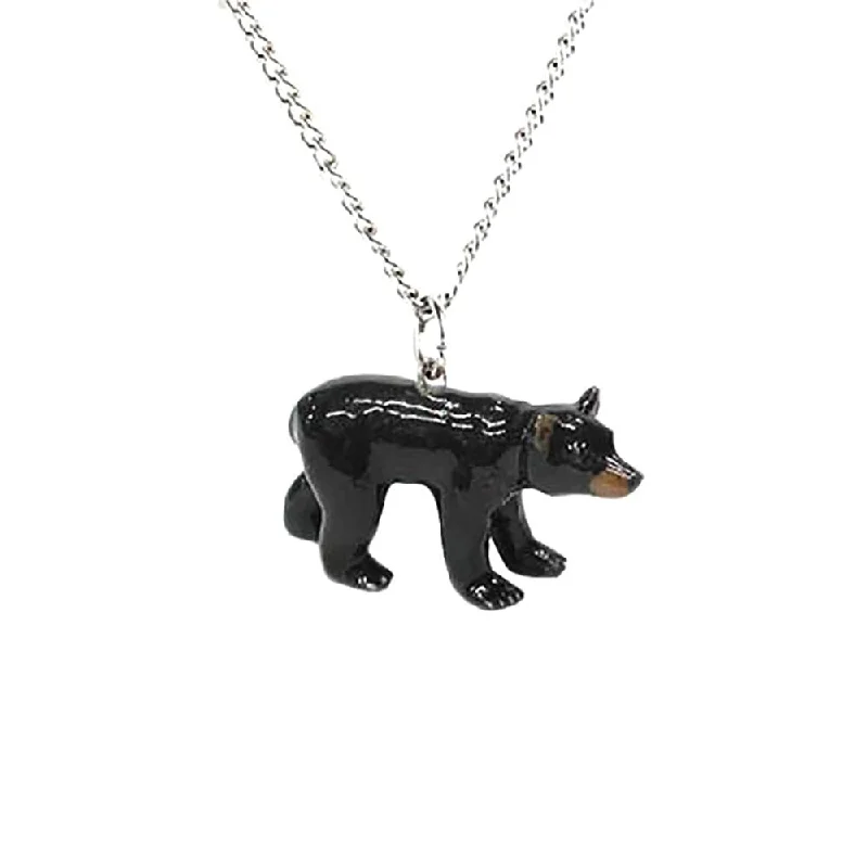 Exclusive Jewelry Discounts – Shop Now For Savings Bear - Black Bear Pendant Porcelain Jewelry