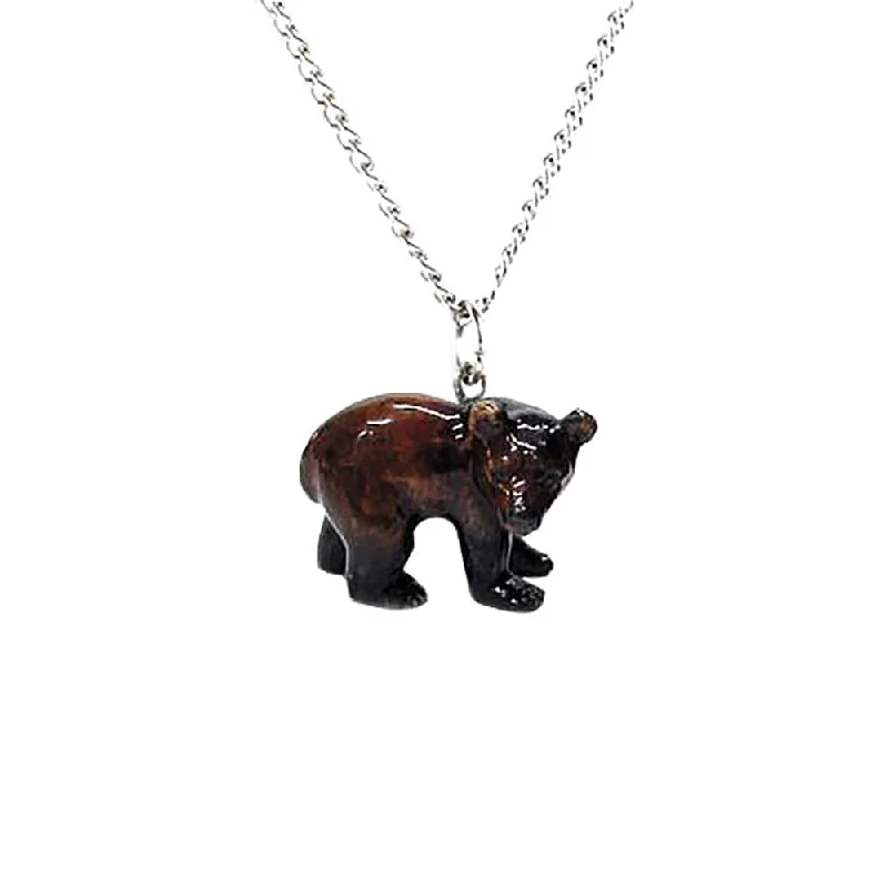 Seasonal Jewelry Sale – Upgrade Your Style Today Brown Bear Pendant Porcelain Jewelry