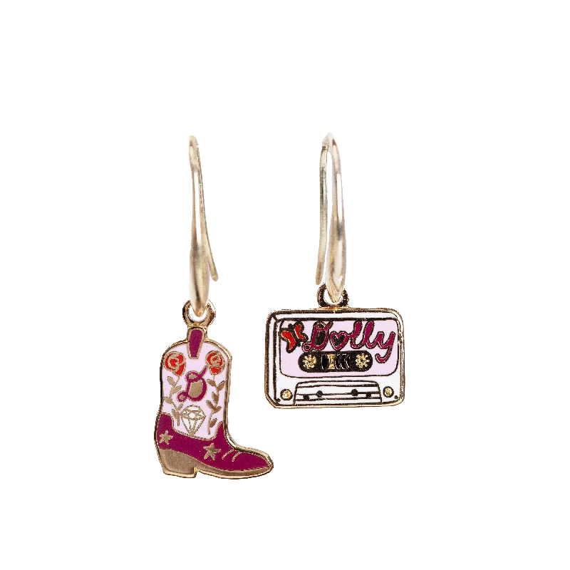 Grab Your Dream Jewelry At The Lowest Prices Boot & Country Cassette Drop Earrings