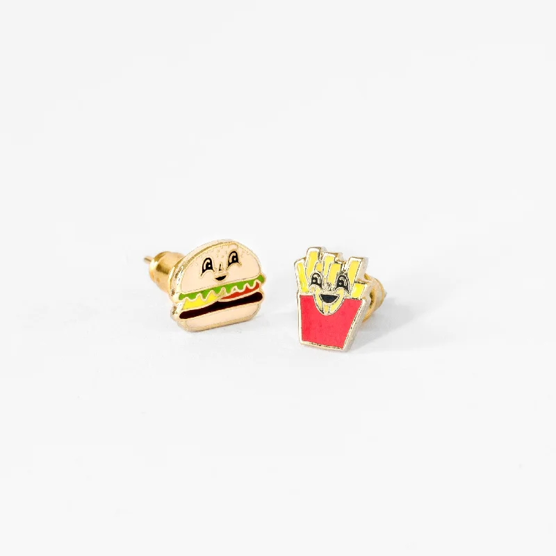 Shop Dazzling Rings, Earrings, And More At Special Discounts Burger & Fries Earrings