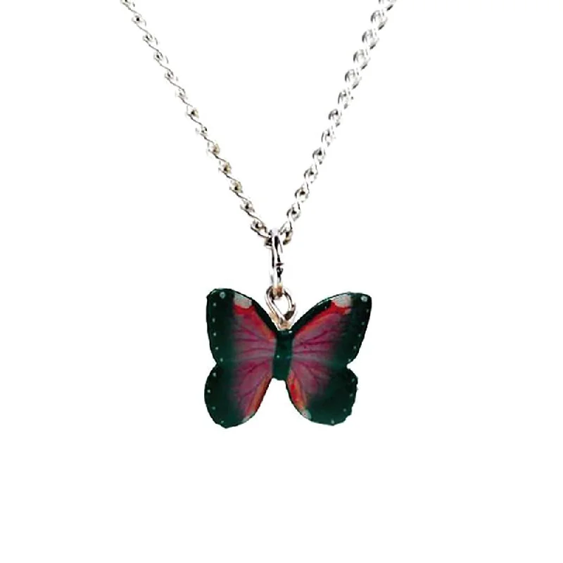 Personalized Jewelry Sale – Unique Pieces At Great Prices Butterfly - Violet Morpho Butterfly Pendant Porcelain Jewelry