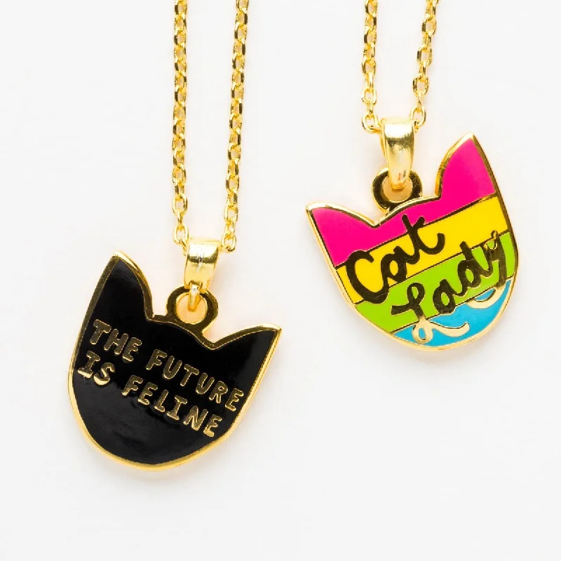 Limited-Time Jewelry Discounts – Shine Without The Splurge Cat Lady - Double Sided Pendant