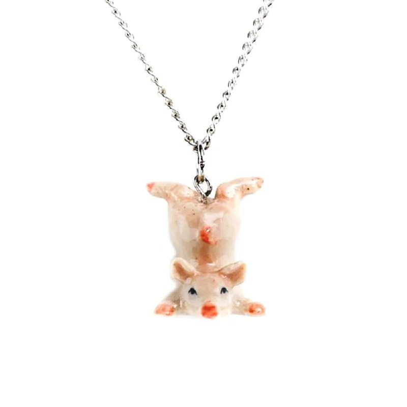 Jewelry Clearance Event – Last Chance For Stunning Deals Pink Pig Pendant Porcelain Jewelry