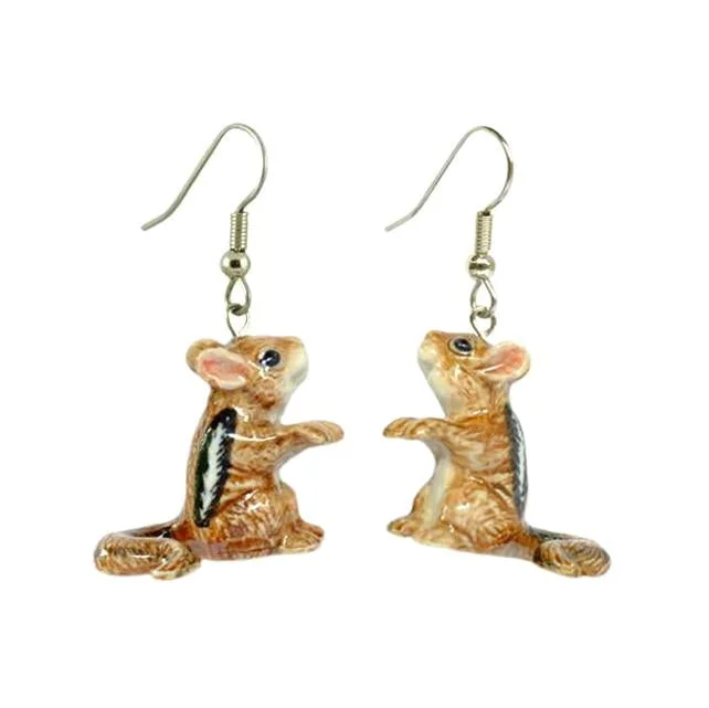 Grab Your Favorite Jewelry At The Lowest Prices Chipmunk Porcelain Earrings