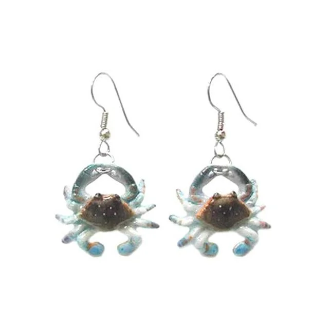 Elegant Jewelry, Exclusive Prices – Shop Now Crab - Blue Crab Porcelain Earrings