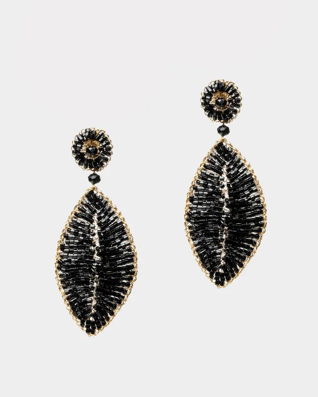 Luxury Meets Affordability – Jewelry Sale Now Live Crochet Leaf Earrings Black