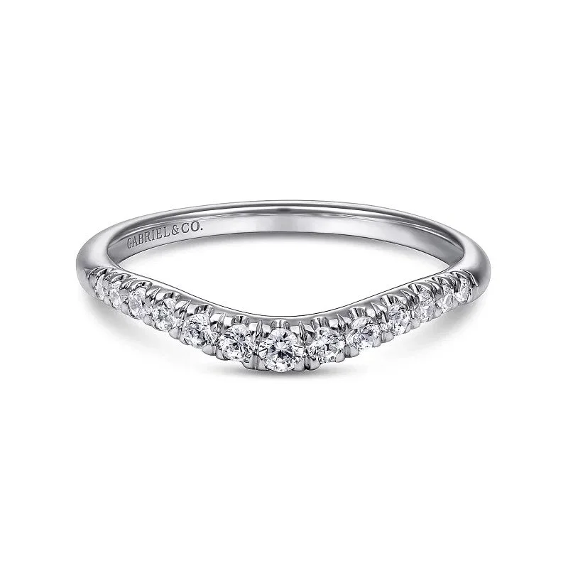 Buy More, Save More On Stunning Jewelry Pieces Curved 14K White Gold French Pave Diamond Wedding Band Buy More, Save More On Stunning Jewelry Pieces Curved 14K White Gold French Pave Diamond Wedding Band