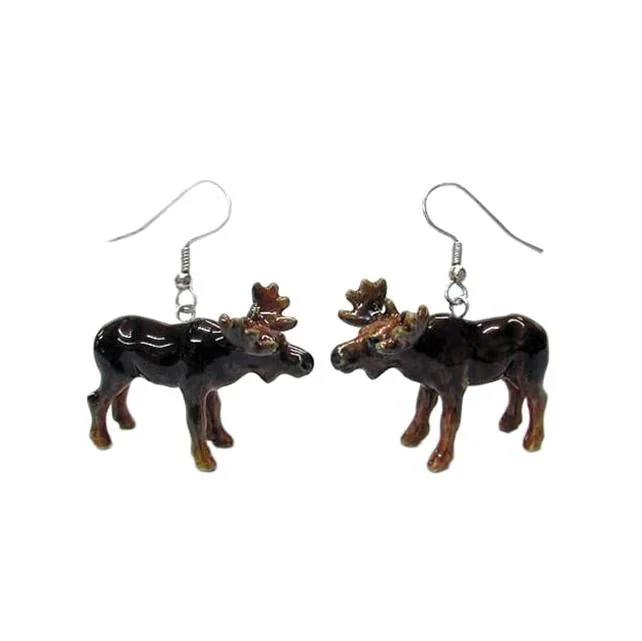 Premium Jewelry, Premium Discounts – Act Fast Moose Porcelain Earrings