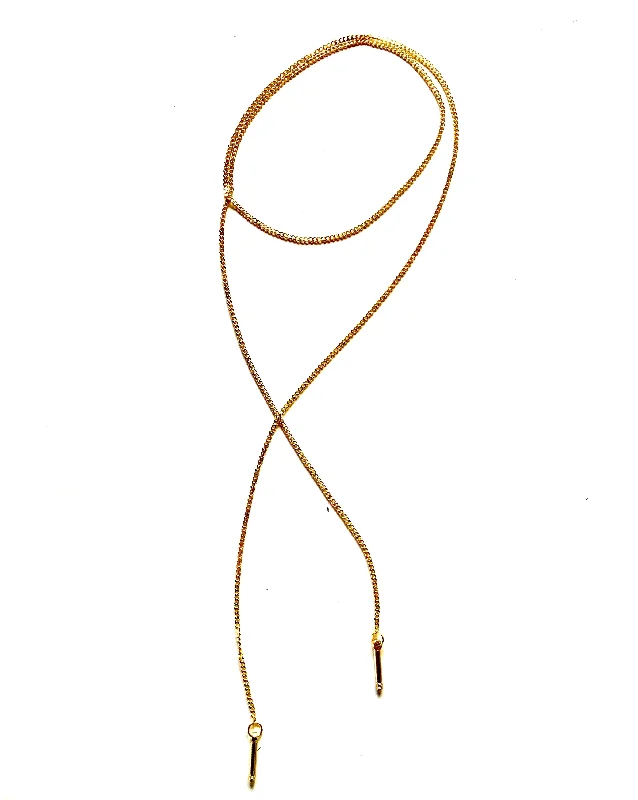 Chic, Trendy, And Affordable Jewelry Sale DERBY LARIAT NECKLACE  - GOLD