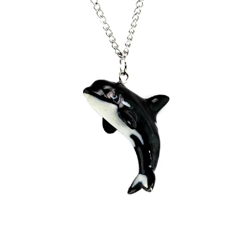 Buy More, Save More On Stunning Jewelry Pieces Orca Whale Pendant Porcelain Jewelry