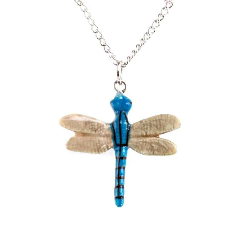 Special Jewelry Deals – Upgrade Your Collection Dragonfly - Blue Stripe Dragonfly - Pendant Porcelain Jewelry