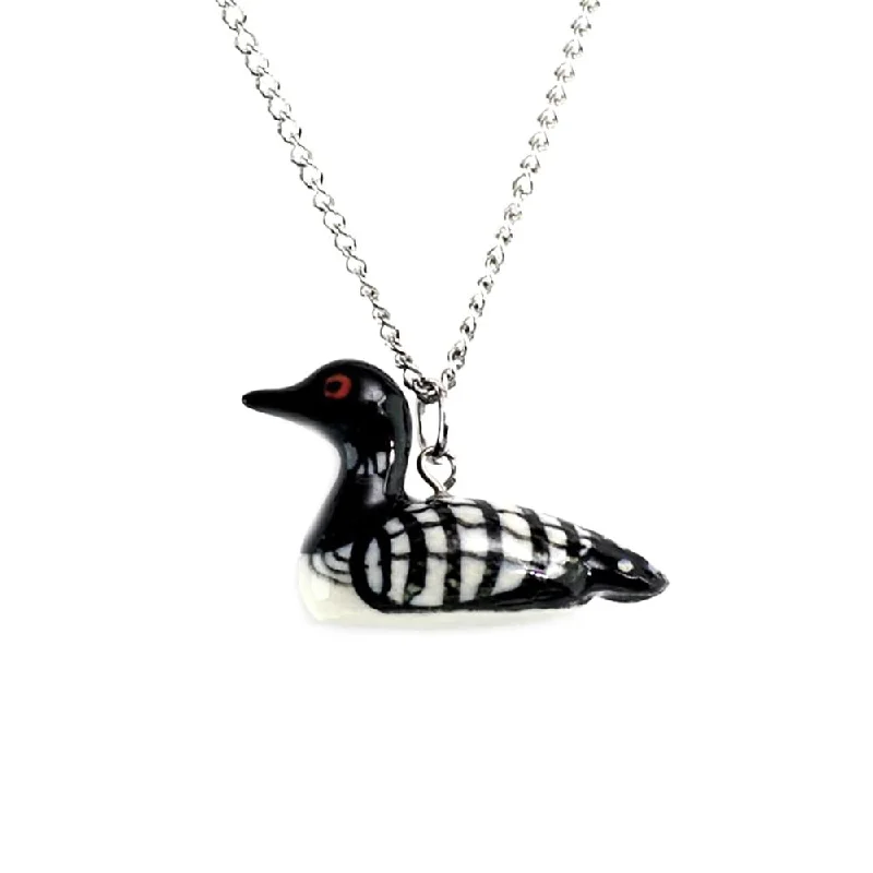 Limited-Stock Jewelry Sale – Shop Before It's Gone Loon Pendant Porcelain Jewelry