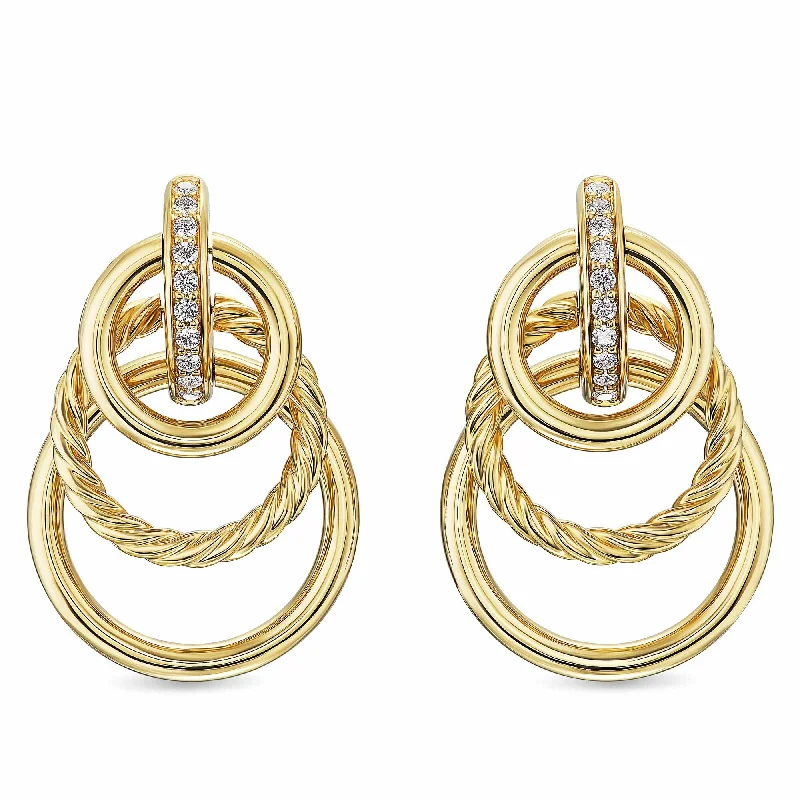 Final Call – Shop Exquisite Jewelry Before It's Gone 35mm Mercer Triple Ring Earrings  0.38