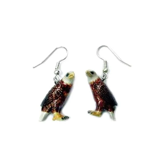 Unique Jewelry Designs Now At Discounted Rates Bald Eagle Porcelain Earrings