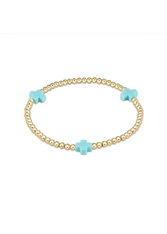 Accessorize For Less – Luxury Jewelry At Affordable Prices eGIRL SIGNATURE CROSS BRACELET - TURQUOISE Accessorize For Less – Luxury Jewelry At Affordable Prices eGIRL SIGNATURE CROSS BRACELET - TURQUOISE