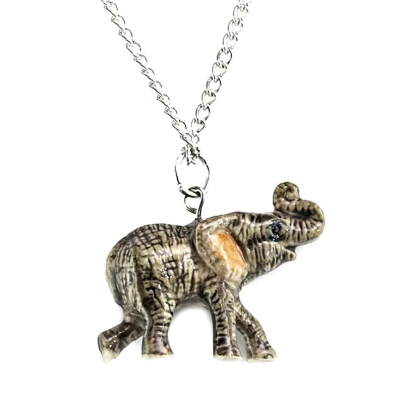 Exclusive Gemstone Jewelry At Special Prices Elephant - African Elephant Pendant Porcelain Jewelry