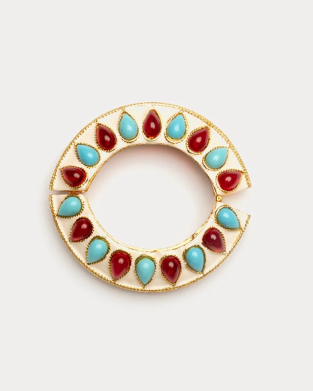 Limited-Stock Jewelry Sale – Shop Before It's Gone Beaded Bangle Bracelet White Turquoise Ruby Limited-Stock Jewelry Sale – Shop Before It's Gone Beaded Bangle Bracelet White Turquoise Ruby