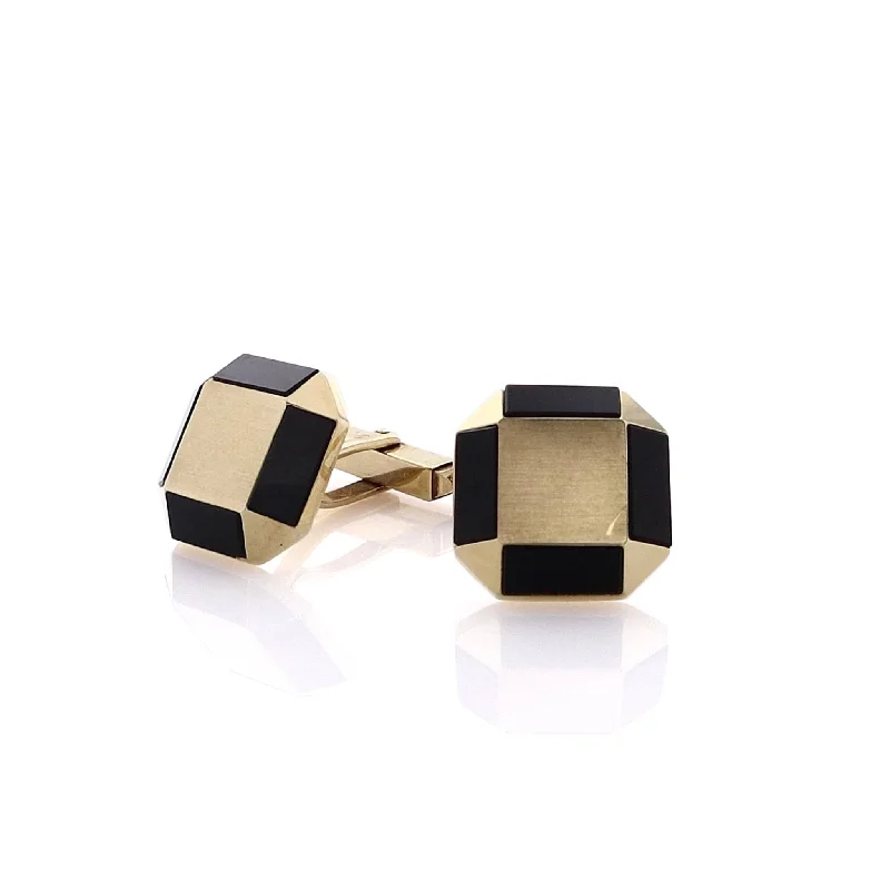 Unmissable Jewelry Discounts – Elevate Your Look For Less Estate 14 Karat Yellow Gold Onyx Cufflinks Unmissable Jewelry Discounts – Elevate Your Look For Less Estate 14 Karat Yellow Gold Onyx Cufflinks