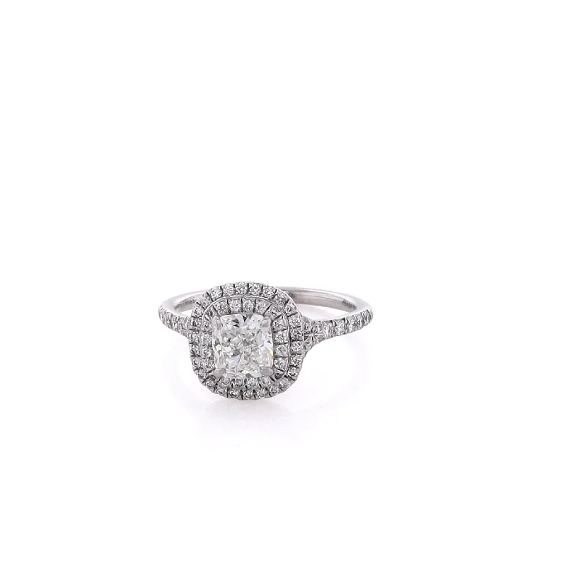 Grab Stylish Jewelry Before The Sale Ends Estate Tiffany & Co Platinum Soleste Collection Diamond Engagement Ring