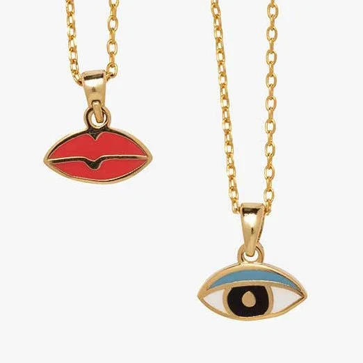 Timeless Elegance At Unbelievable Discounts Eyes & Lips - Double Sided Pendant