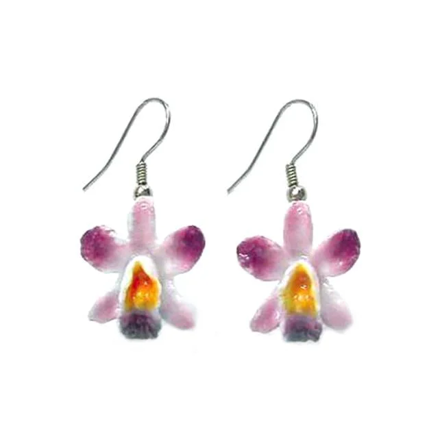 Dainty And Elegant Jewelry Now At Reduced Prices Magenta Orchid Porcelain Earrings