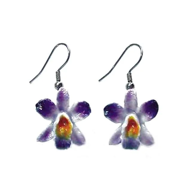 Your Perfect Accessory At The Perfect Price Purple Orchid Porcelain Earrings