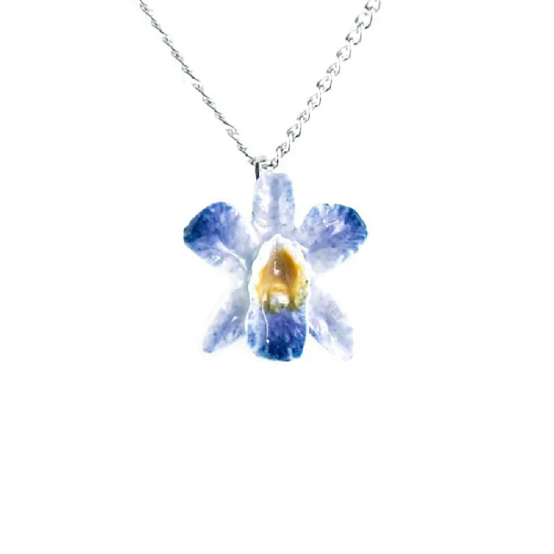 Make Every Moment Shine – Jewelry Discounts Available Flower - Purple Orchid Pendant Porcelain Jewelry