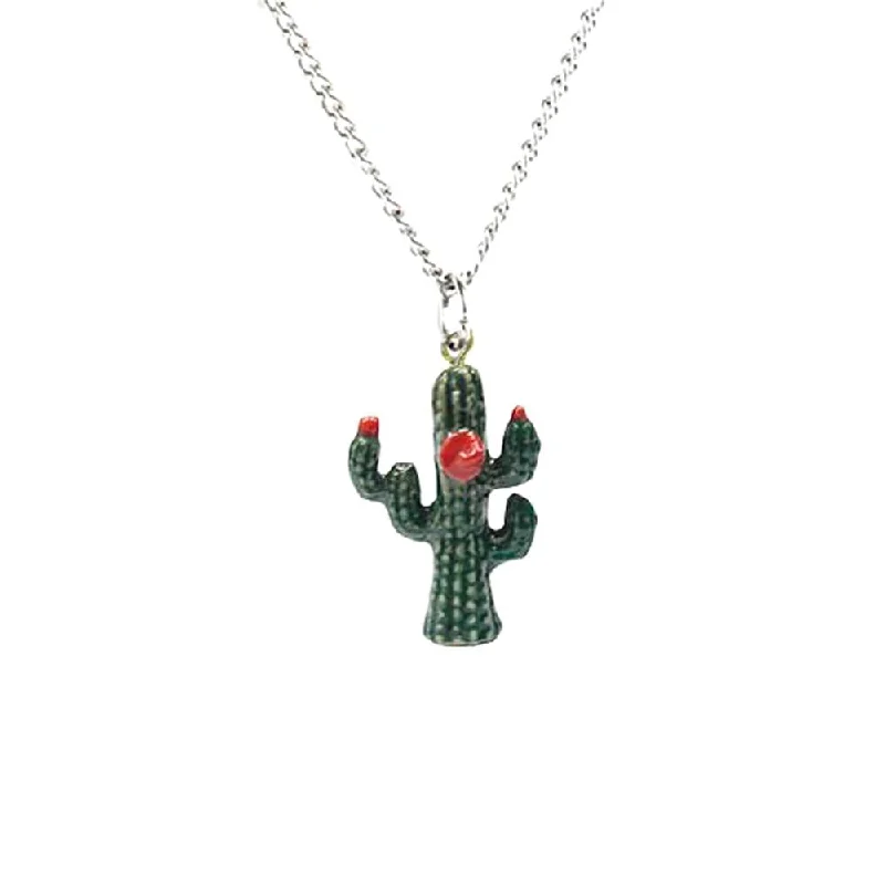 Versatile Layering Jewelry For Effortless Chic RETIRING SOON - Saguaro Cactus Pendant Porcelain Jewelry