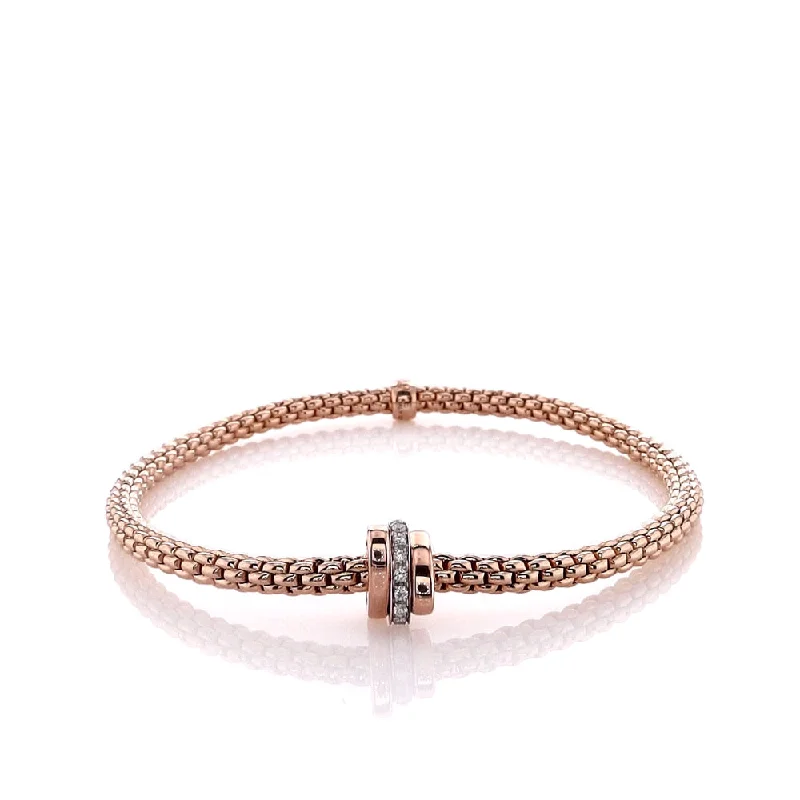 Sparkle In Style With Our Best Jewelry Deals Fope 18K Rose Gold Prima Flex'it Diamond Bracelet - Medium Sparkle In Style With Our Best Jewelry Deals Fope 18K Rose Gold Prima Flex'it Diamond Bracelet - Medium