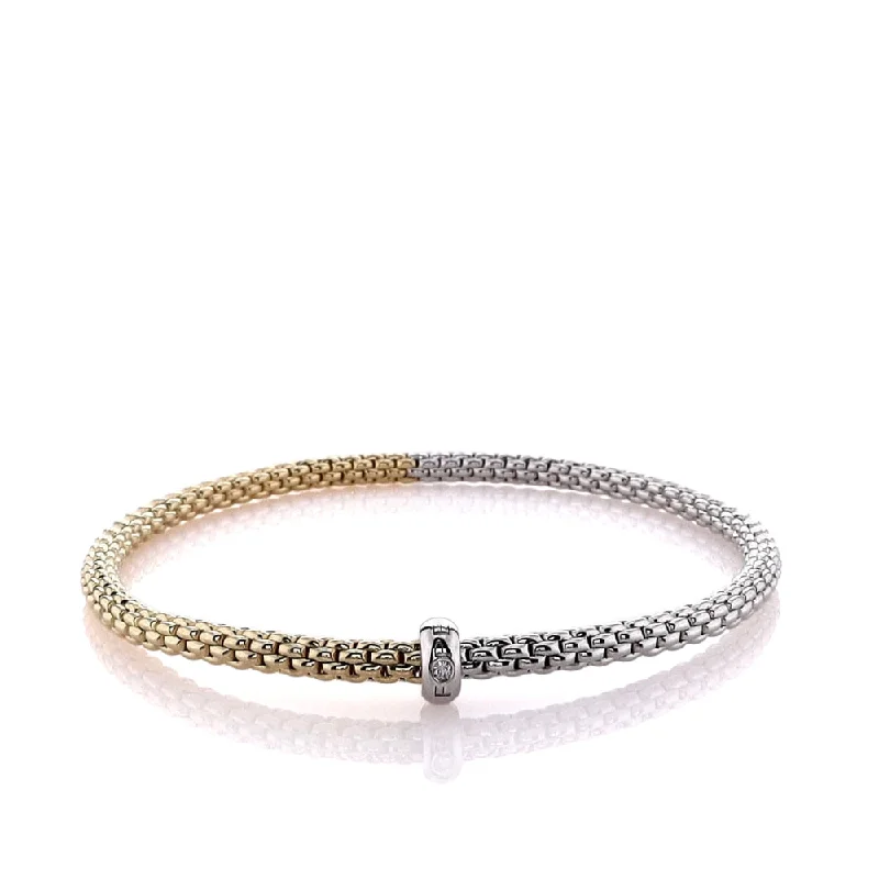 Affordable Glamour – Must-Have Jewelry At Special Rates Fope 18k Two-Tone Prima Flex'it Mesh Bracelet - Medium Affordable Glamour – Must-Have Jewelry At Special Rates Fope 18k Two-Tone Prima Flex'it Mesh Bracelet - Medium