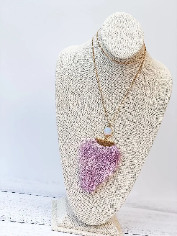 Modern Jewelry At Exclusive Discounts – Shop Today Fringe Stone Statement Necklace - Lilac Modern Jewelry At Exclusive Discounts – Shop Today Fringe Stone Statement Necklace - Lilac