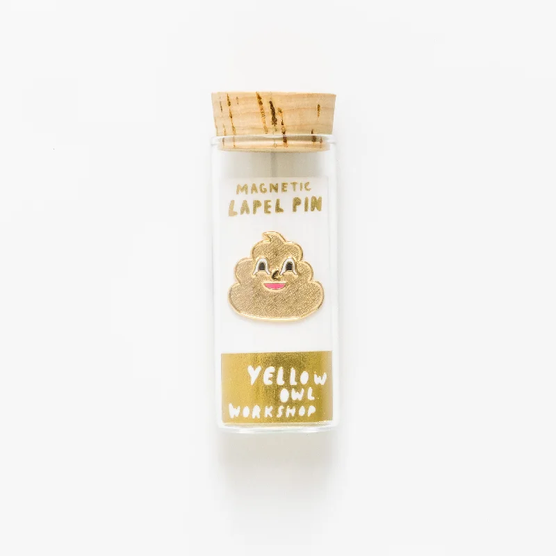 The Jewelry Sale You've Been Waiting For Is Here Gold Poo Emoji Lapel Pin