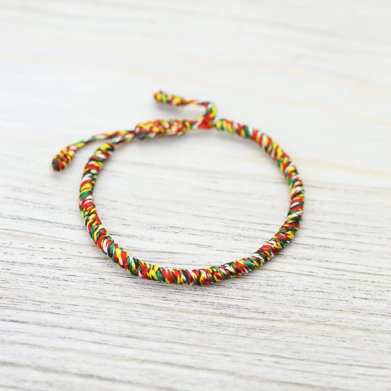 Luxury Meets Affordability – Jewelry Sale Live Now Tibetan Traditions Hand Knotted Colorful Bracelet