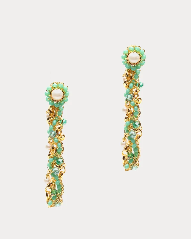 Exclusive Jewelry Sale – Shine For Less Hera Drop Earring Gold Teal