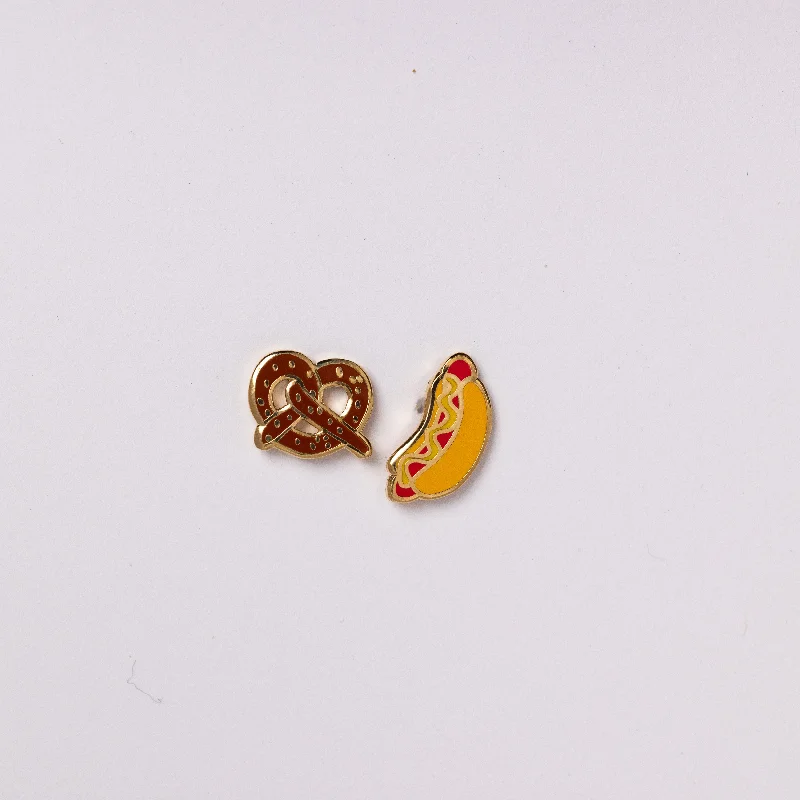 Trending Jewelry Styles Now At Limited-Time Discounts Hot Dog & Pretzel Earrings